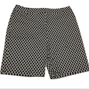 Charter Club Patterned Navy Bermuda Shorts 14